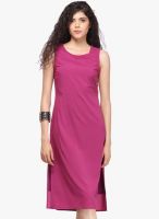 NINETEEN Purple Solid Shift Dress