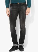 Numero Uno Black Mid Rise Slim Fit Jeans