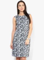 Park Avenue Black Colored Printed Shift Dress