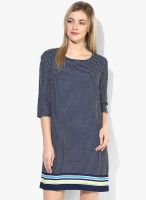 Pepe Jeans Blue Colored Printed Shift Dress