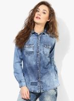 Pepe Jeans Blue Washed Shirt