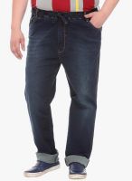 Pluss Blue Low Rise Regular Fit Jeans