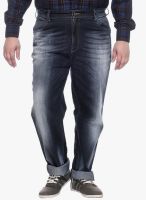 Pluss Blue Mid Rise Regular Fit Jeans