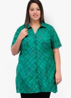 Pluss Green Checked Top