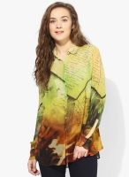 Satya Paul Green Printed Shirt