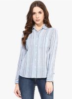 SbuyS Blue Striped Shirt