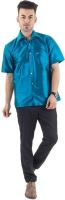 Scot Wilson Men's Solid Casual Blue Shirt