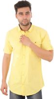 Studio Nexx Men's Solid Casual Yellow Shirt