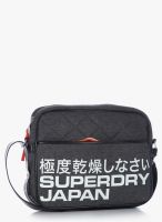 Superdry Charcoal Marley Technical Messenger Bag