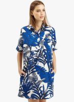 Topshop-Outlet Leaf Print Shirt Dress
