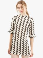 Topshop-Outlet Wavy Lace Striped Tunic