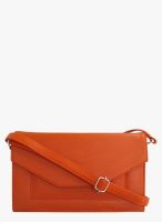 Toteteca Bag Works Orange Leather Sling Bag