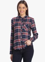 Vero Moda Blue Checked Shirt