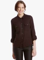 Vero Moda Purple Checked Shirt