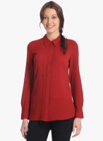 Vero Moda Red Solid Shirt