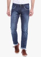 Vintage Blue Mid Rise Slim Fit Jeans