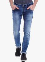 Vintage Blue Mid Rise Slim Fit Jeans