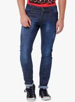 Vintage Blue Mid Rise Slim Fit Jeans