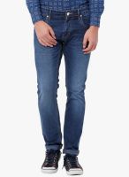 Vintage Blue Mid Rise Slim Fit Jeans