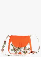 Vogue tree ORANGE CANVAS SLING BAG