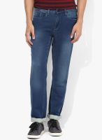 Wills Lifestyle Blue Mid Rise Skinny Fit Jeans