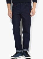 Wills Lifestyle Blue Mid Rise Slim Fit Jeans