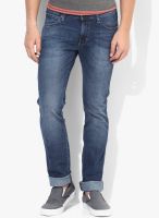 Wrangler Blue Washed Slim Fit Jeans (Skanders)