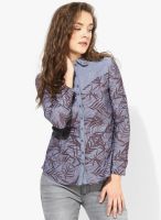 Wrangler Blue Printed Shirt