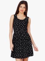 20dresses Black Colored Printed Skater Dress
