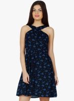 20dresses Blue Colored Printed Skater Dress