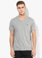 2GO ACTIVE GEAR USA Grey Milange V Neck T-Shirt
