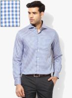 Arrow Blue Checks Slim Fit Formal Shirt