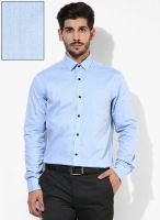 Arrow Light Blue Printed Slim Fit Formal Shirt