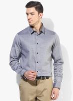 Arrow New York Grey Solid Slim Fit Formal Shirt