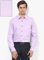Arrow Purple Solid Slim Fit Formal Shirt
