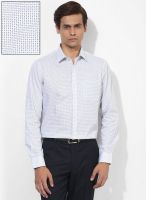 Arrow White Printed Slim Fit Formal Shirt