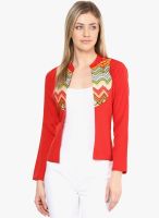 Athena Red Printed Shrug