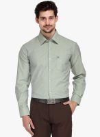 Canary London Green Solid Slim Fit Formal Shirt