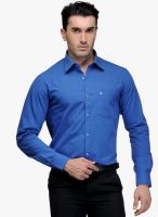 Canary London Light Blue Solid Slim Fit Formal Shirt