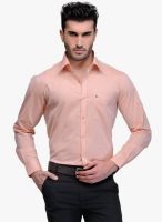 Canary London Pink Solid Slim Fit Formal Shirt