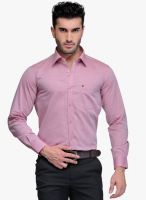 Canary London Purple Solid Slim Fit Formal Shirt