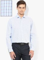 Code by Lifestyle Blue Checked Formal Shirt