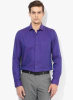 Code by Lifestyle Purple Solid Formal Shirt