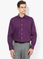 Code by Lifestyle Purple Solid Formal Shirt