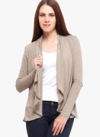 Color Cocktail Brown Solid Shrug