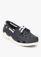 Crocs Beach Line Boat Shoe Lace Gs Navy Blue Loafers