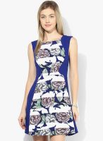 French Connection Multicoloured Colored Printed Skater Dress