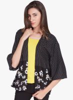 Globus Black Printed Shrug