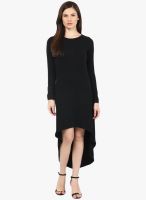 Harpa Black Solid Bodycon Dress