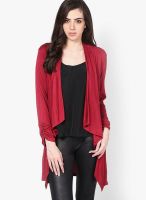 Harpa Maroon Solid Shrug